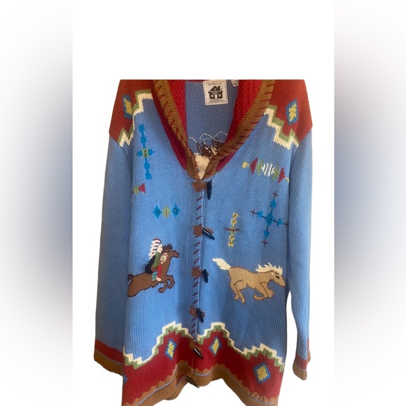 Storybook knits western plus size 2x cardigan handknits home shopping network - Picture 2 of 15